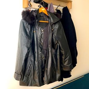 Real leather coat for fall